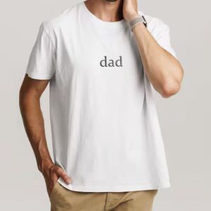 Dream Lake Studio Embroidered DAD Round Neck 100% Cotton T-Shirt XL